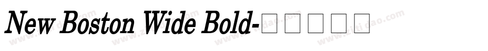New Boston Wide Bold字体转换